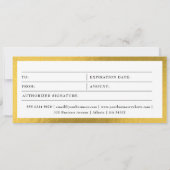 Gold Black Business Logo Cadeaubon Voucher (Achterkant)