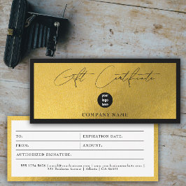 Gold Black Business Logo Cadeaubon Voucher