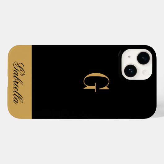 Gold Black Case-Mate iPhone Case (Achterkant (horizontaal))