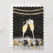 Gold Black Champagne Holiday 2 Kaart (Achterkant)