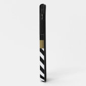 GOLD BLACK CHEVRON MONOGRAM iPhone 5 Hoesje (Achterkant/links)