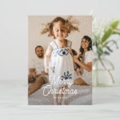 Gold Black Chevron Sneeuwfamilie Feestdagenkaart (Staand voorkant)