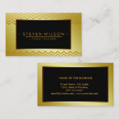 Gold Black Chevron Yoga Holistic Massage Visitekaartje (Voorkant / Achterkant)
