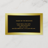 Gold Black Chevron Yoga Holistic Massage Visitekaartje (Achterkant)