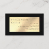Gold & Black Chic Modern Elegant Visitekaartje (Achterkant)