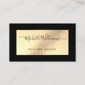 Gold & Black Chic Modern Elegant Visitekaartje (Voorkant)