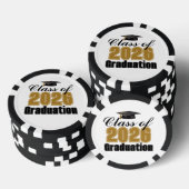 Gold Black Class of 2026 Graduation Party Poker Chips (Opstapeling)
