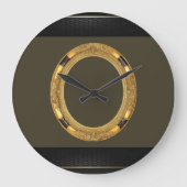 Gold Black Clock Grote Klok (Voorkant)