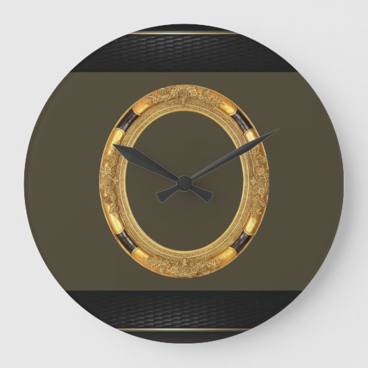 Gold Black Clock Grote Klok (Voorkant)