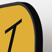 Gold & Black College Team Kleuren Monogram Pickleball Paddle (Links Detail)