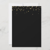 Gold Black Confetti Formal Surprise 50ste verjaard Kaart (Achterkant)