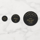 Gold Black Confetti Modern Retirement Party Decor (Voorkanten)