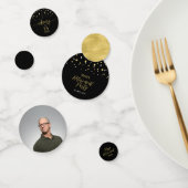 Gold Black Confetti Modern Retirement Party Decor (Groep)