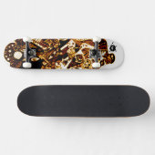 Gold Black Cool Persoonlijk Skateboard (Horizontaal)
