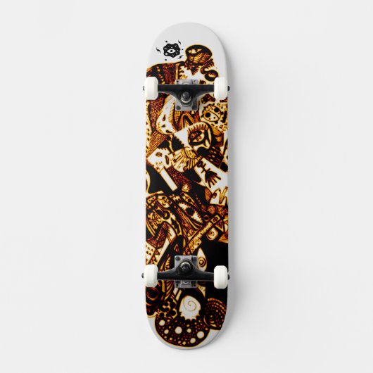 Gold Black Cool Persoonlijk Skateboard (Voorkant)