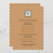 Gold Black Corporate Golf Tournament Invitation Kaart (Voorkant / Achterkant)