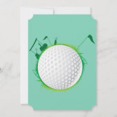 Gold Black Corporate Golf Tournament Invitation Kaart (Achterkant)