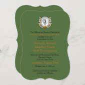 Gold Black Corporate Golf Tournament Invitation Kaart (Voorkant / Achterkant)