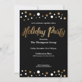 Gold Black Corporate Holiday-kerstfeest Kaart (Voorkant)
