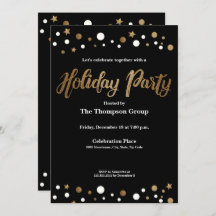 Gold Black Corporate Holiday-kerstfeest
