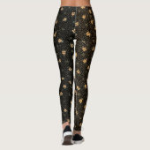 Gold Black Cover Pattern-Leggings Leggings (Achterkant)