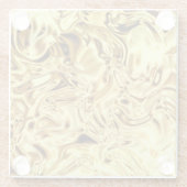 Gold Black Crinkle  Glazen Onderzetter (Achterkant)