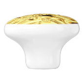 Gold Black Crinkle Keramische Knop (Zijkant)