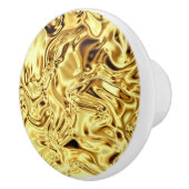 Gold Black Crinkle Keramische Knop (Rechts)