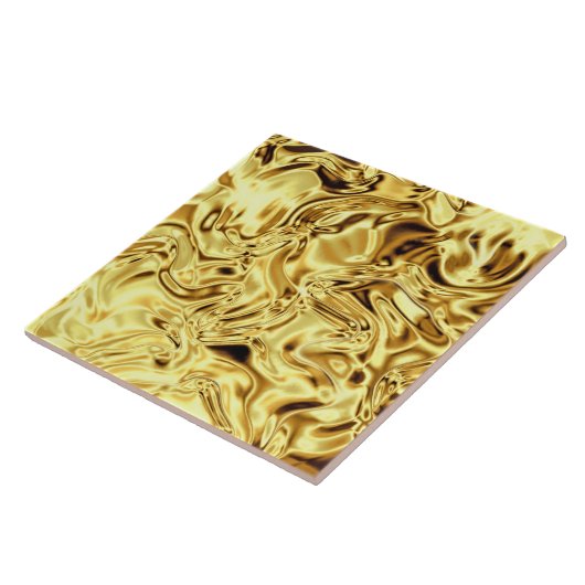 Gold Black Crinkle  Tegeltje (Zijkant)