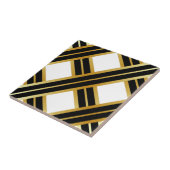 Gold Black Crist Cross Pattern Tegeltje (Zijkant)