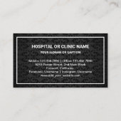 Gold Black Damask Tooth Dental Clinic Dentist Visitekaartje (Achterkant)