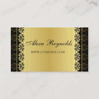 Gold Black Damask Visitekaartje