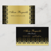 Gold Black Damask Visitekaartje (Voorkant / Achterkant)