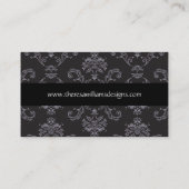 Gold & Black Damask-Visitekaartje Visitekaartje (Achterkant)