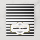 Gold Black Deco Place Card Plaatskaartje (Buitenkant ongevouwen)