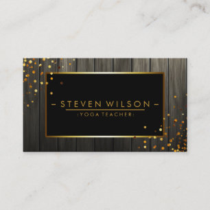 Gold Black Decoratief Yoga Holistic Massage Visitekaartje