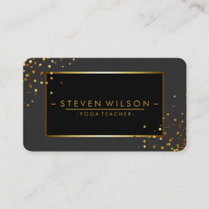 Gold Black Decoratief Yoga Holistic Massage Visitekaartje