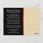 Gold+Black Decorative Jewelry Business Postcard Briefkaart (Achterkant)