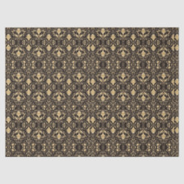 Gold Black Demask Gothic Lace Pattern 2 Decoupage Tissuepapier