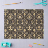 Gold Black Demask Gothic Lace Pattern-ontkoppeling Tissuepapier (Craft)