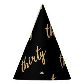 Gold Black "Derty" 30-jarige feestdag Glitter Feesthoedjes (Links)