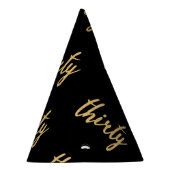 Gold Black "Derty" 30-jarige feestdag Glitter Feesthoedjes (Rechts)