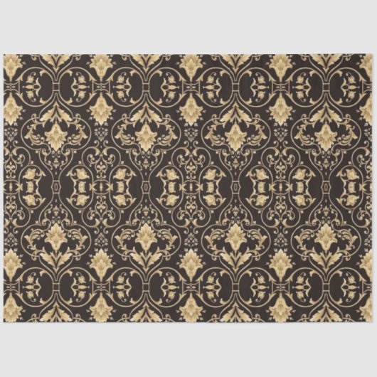 Gold Black Design-ontkoppelingspagina Tissuepapier (Voorkant)