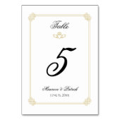 Gold & Black Destination Ireland Table Number Kaart (Achterkant)