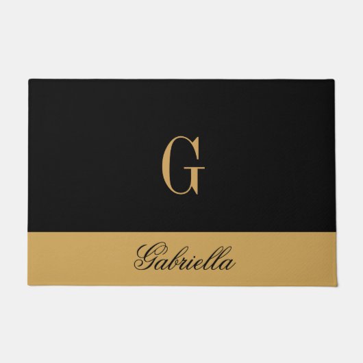 Gold Black Deurmat (Voorkant)