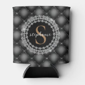 Gold Black Diamonds - monogram afgetufte luxe brui Blikjeskoeler (Voorkant)