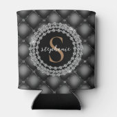 Gold Black Diamonds - monogram afgetufte luxe brui Blikjeskoeler (Achterkant)