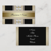 Gold Black Diamonds Zwart Visitekaartje (Voorkant / Achterkant)