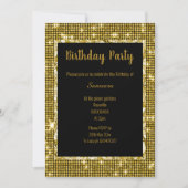 GOLD BLACK DISCO THEME ALL OCCASION BIRTHDAY BLK KAART (Voorkant)