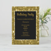 GOLD BLACK DISCO THEME ALL OCCASION BIRTHDAY BLK KAART (Staand voorkant)